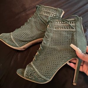 Green Heeled Boots